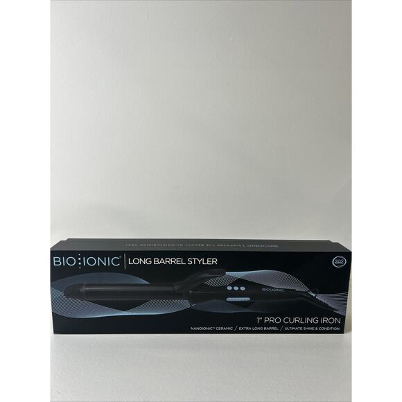Bio Ionic Long Barrel Styler, Curling Iron with Moisture Heat Technology, 1 inch